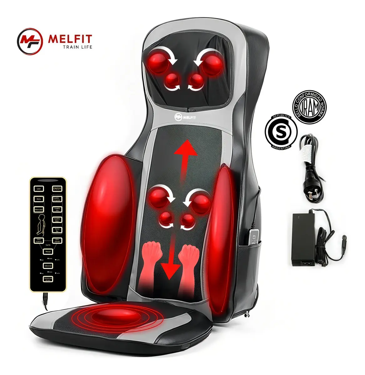 Asiento Masajeador Cervical Espalda Calor Vibracion Shiatsu