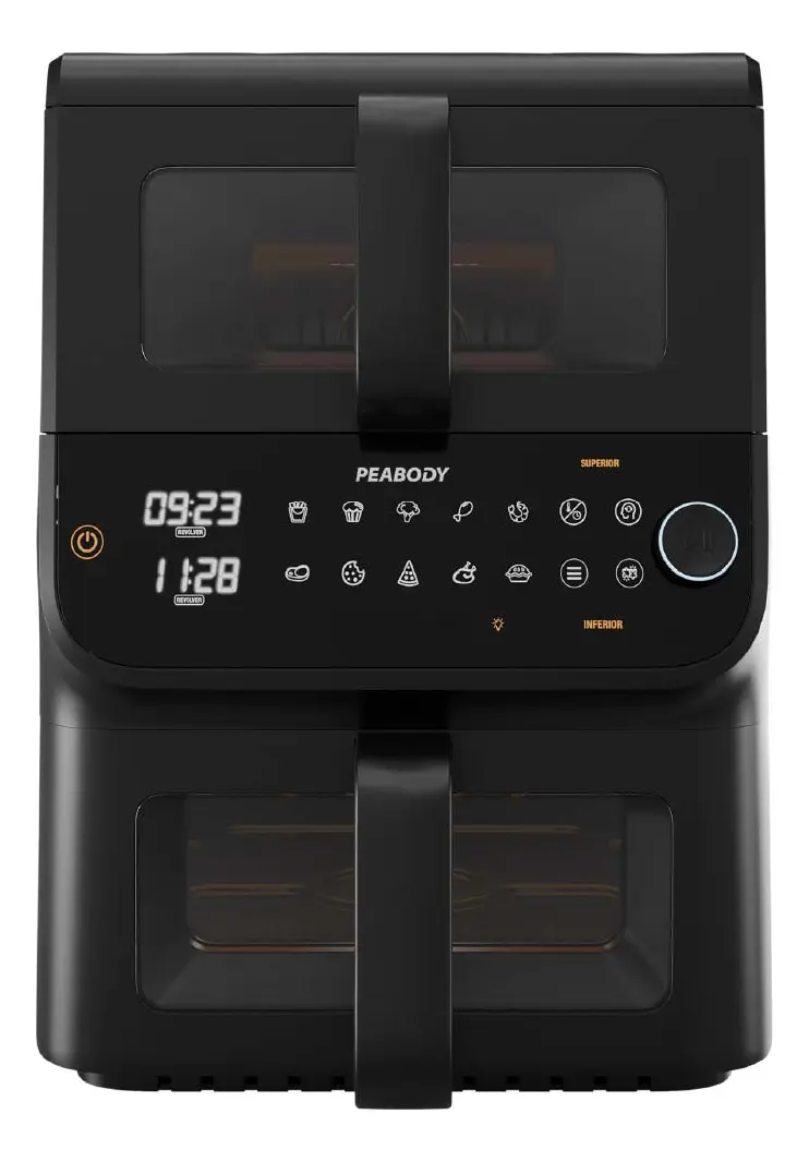 Freidora Doble Piso Pe-afdl102n Capacidad 10 L Peabody Negro