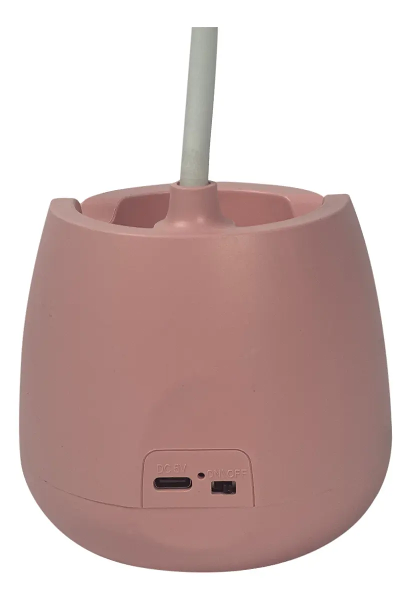 Lámpara LED Velador Dakota Recargable — Lapicero + Soporte Celular (Rosa) — imagen 5