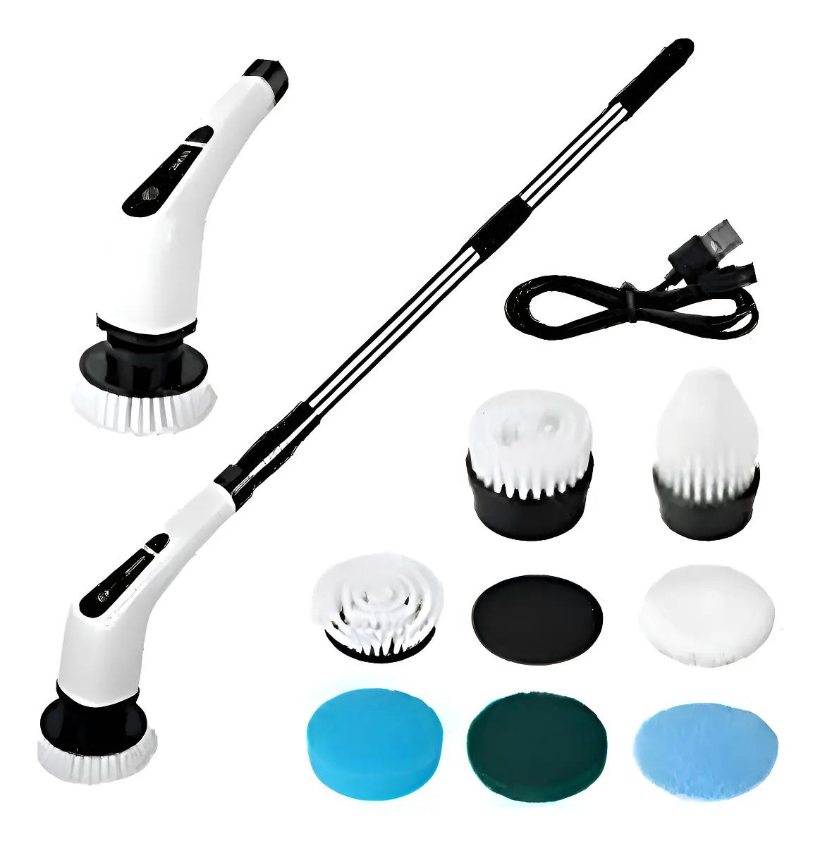 Cepillo Eléctrico Recargable Para Limpieza De Piso Lineal JT080350 - Blanco - Unidad - 1