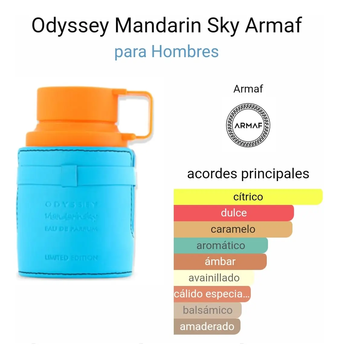 Perfume Armaf Odyssey Mandarin Sky Limited Edition Edp 100 M — imagen 4
