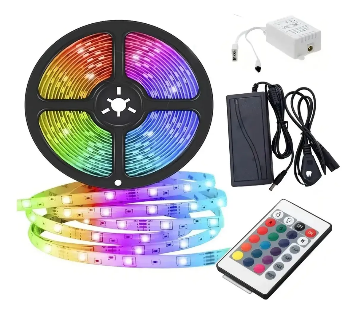 Tira LED RGB 5m Hytoshy 5050 60 LEDs/m IP64 Exterior con Control