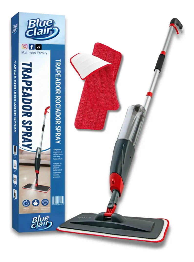 Spray Mopa Trapeador Rociador Microfibra Limpiador Piso