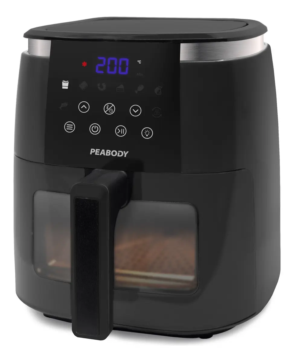 Freidora De Aire Peabody Pe-afd650n 6,5l Visor 7 Programas Color Negro