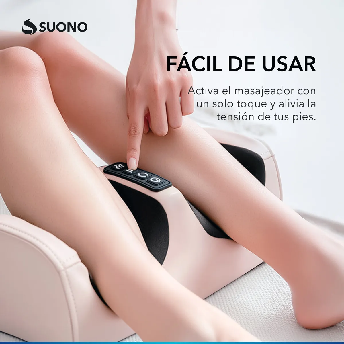 Masajeador de Pies con Calor, Compresión y Rodillos Alivio del Dolor Relajación Muscular y Mejora Circulación — imagen 3