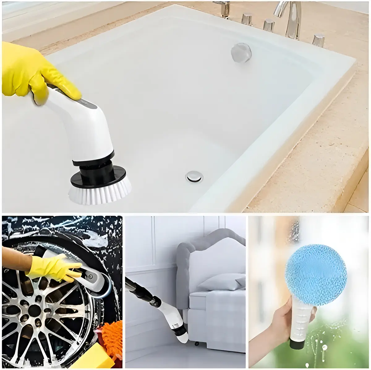 Cepillo Eléctrico Recargable Para Limpieza De Piso Lineal JT080350 - Blanco - Unidad - 1 — imagen 7