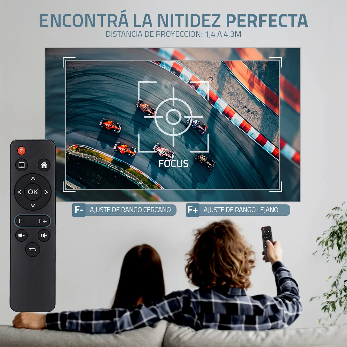 Mini Proyector Portátil 4k Fika P8 Hd 720p 8000 Lumens 170 ANSI Android Wifi Cine Color Negro — imagen 7