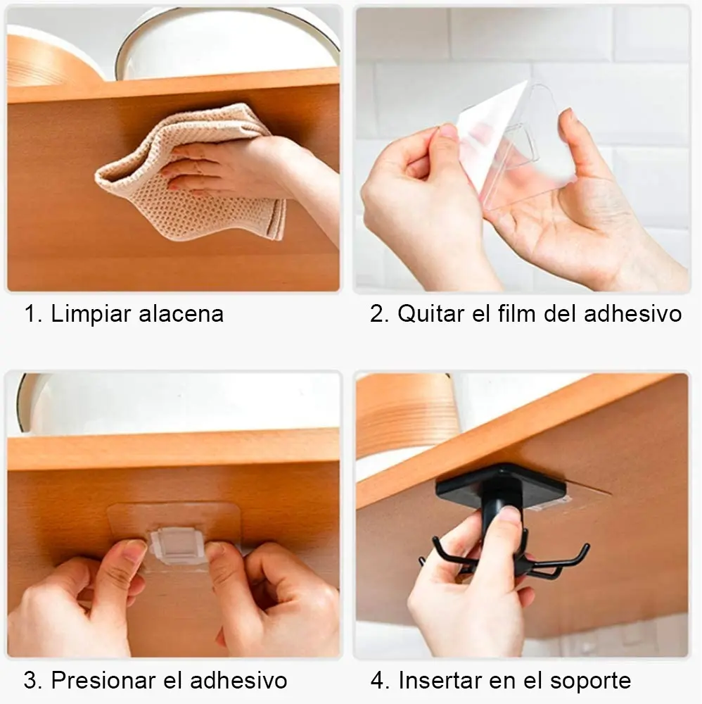 Gancho Giratorio Organizador Alacena Cocina Baño Utensillos — imagen 3