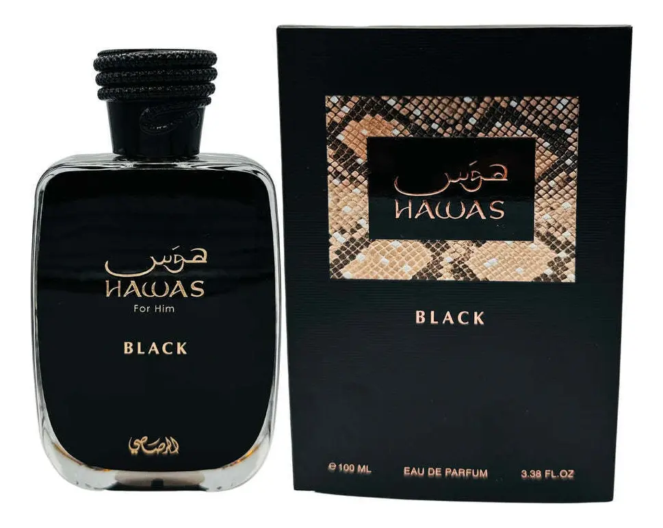 Perfume Rasasi Hawas Black 100ml Eau De Parfum Aromático Frutal Unisex