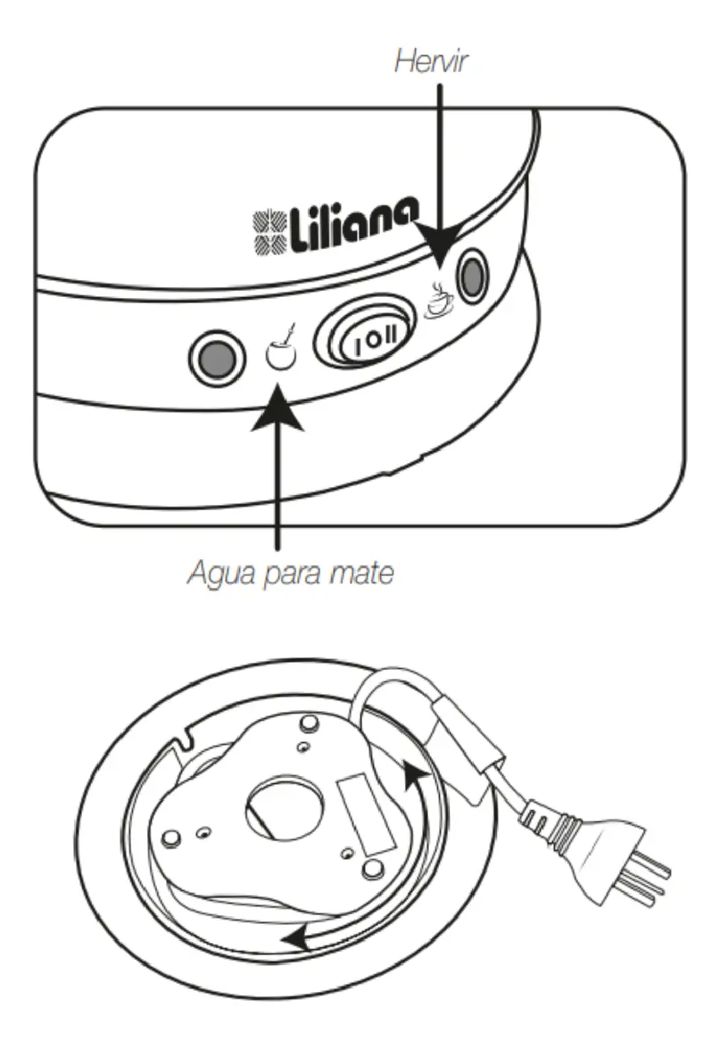 Liliana AP152: pava eléctrica de acero con selector mate — imagen 4