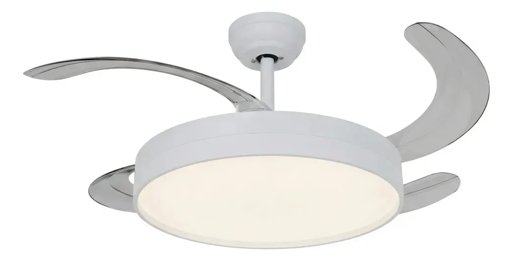 Ventilador De Techo Retractil Iluma Blanco Control Remoto 4 Aspas 6 Velocidades 220 V