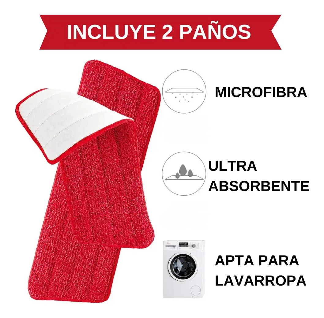 Spray Mopa Trapeador Rociador Microfibra Limpiador Piso — imagen 4