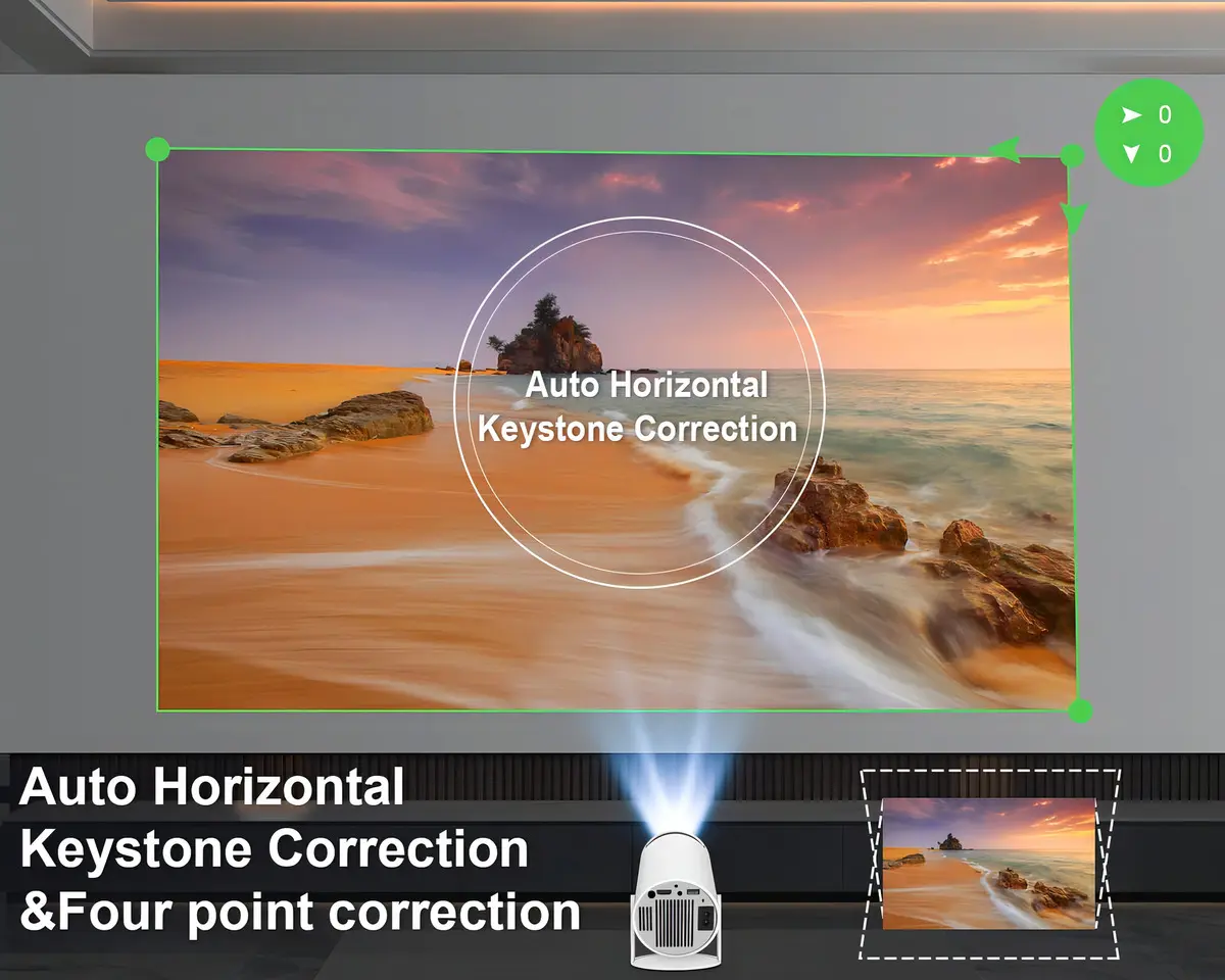 Proyector Portátil Long Xing Mini HY300 Android 11 Wi-Fi Bluetooth 4K Blanco — imagen 7