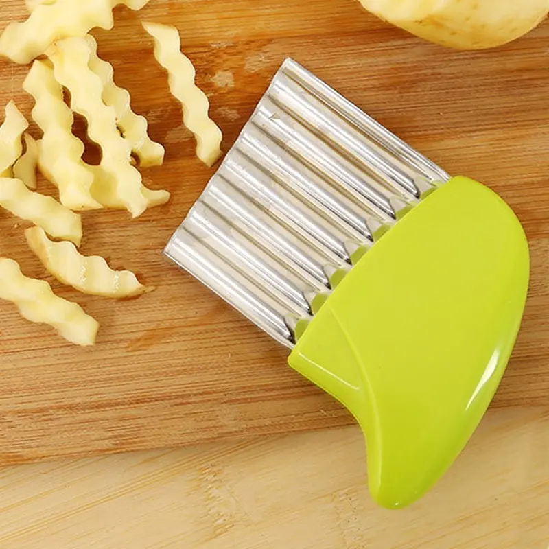 Cortador Papas Corte Americano Ondulado — Cuchilla Acero Inoxidable — imagen 4