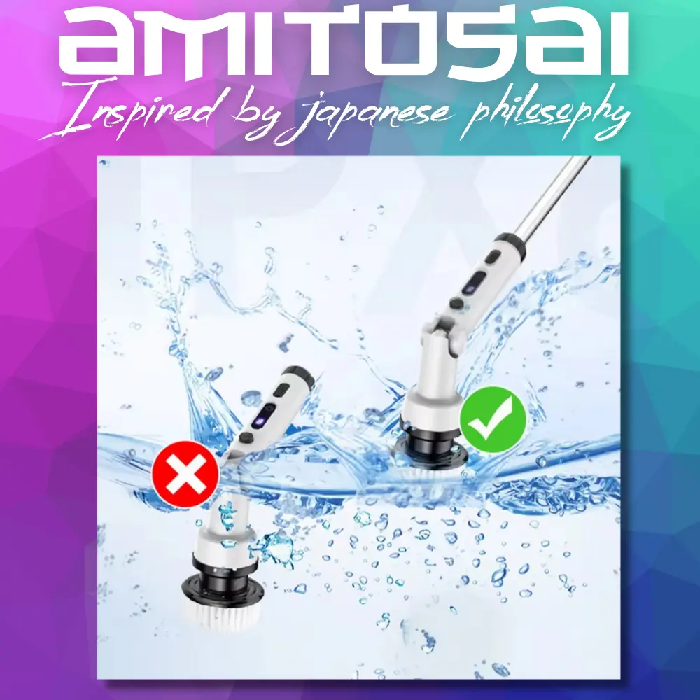 Multi Cepillo 9 En 1 Rotativo 450 Rpm Para Limpieza De Casa, Auto, Vidrios Con Mango Extensible Y Batería Recargable Mts-powerbrushpro Amitosai — imagen 5