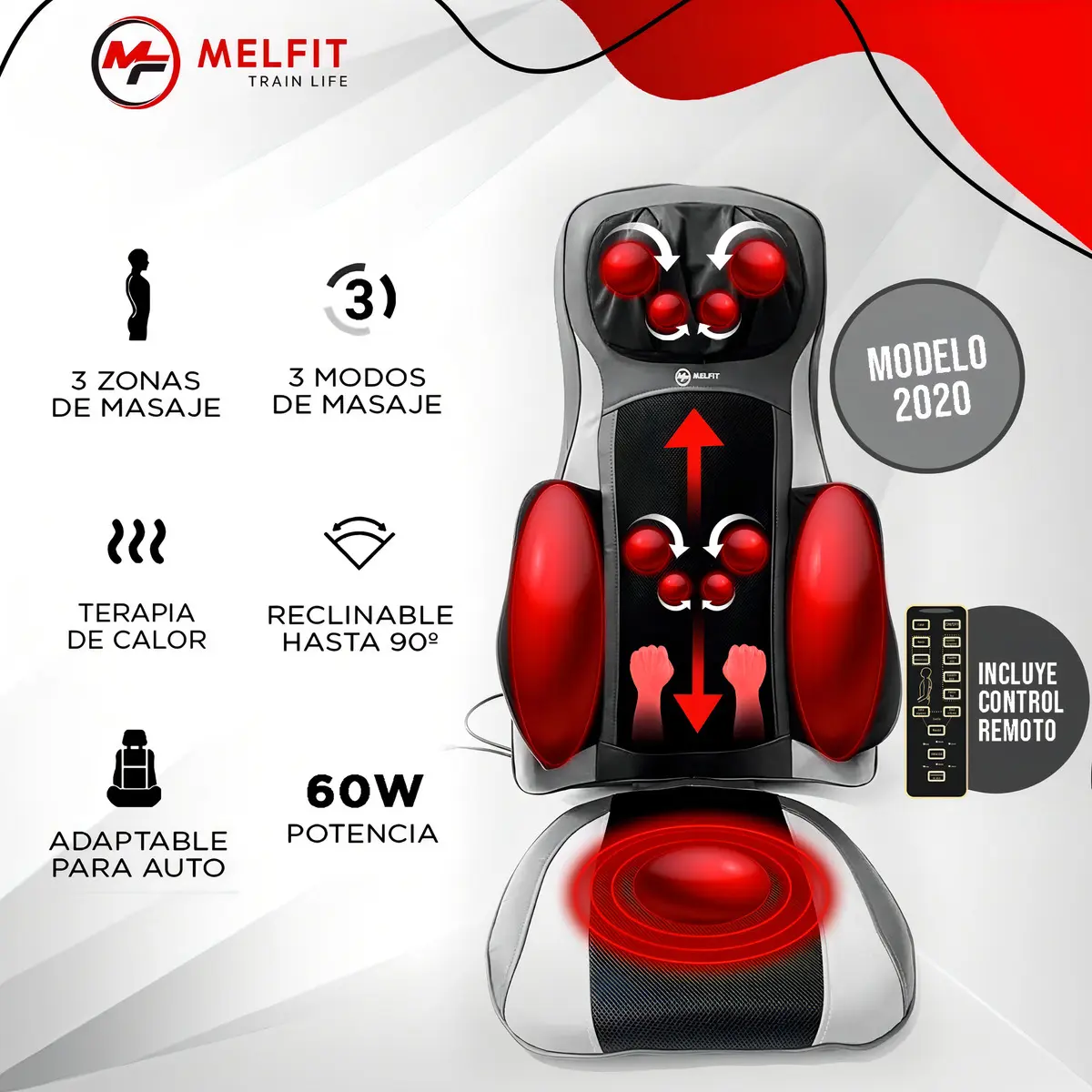 Asiento Masajeador Cervical Espalda Calor Vibracion Shiatsu — imagen 4