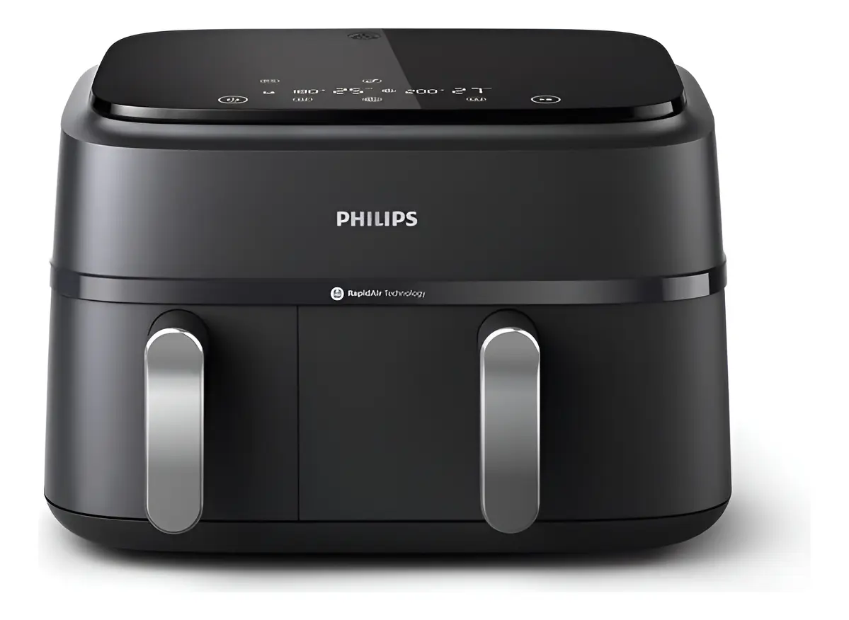 Freidora De Aire Philips Canasta Doble 9 Litros Phna35100 Negro