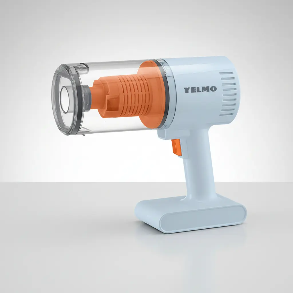 Aspiradora inalámbrica Yelmo As-3244 395ml Recargable USB - Celeste/naranja filtro HEPA — imagen 2