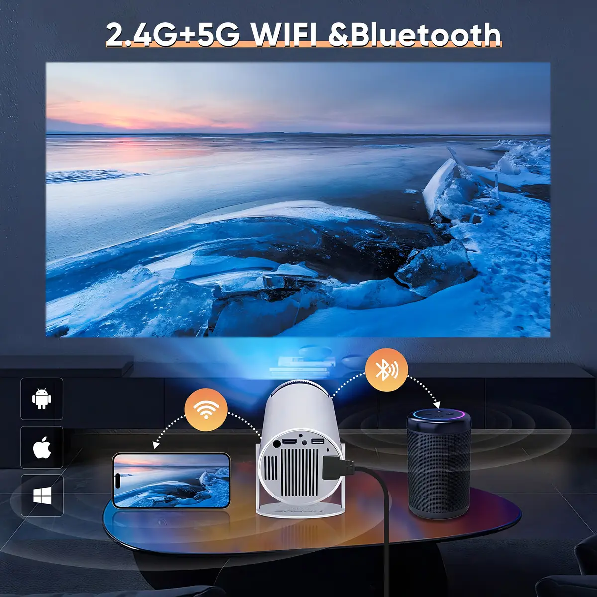 Proyector Genérica proyector Android 9000lm blanco — imagen 6