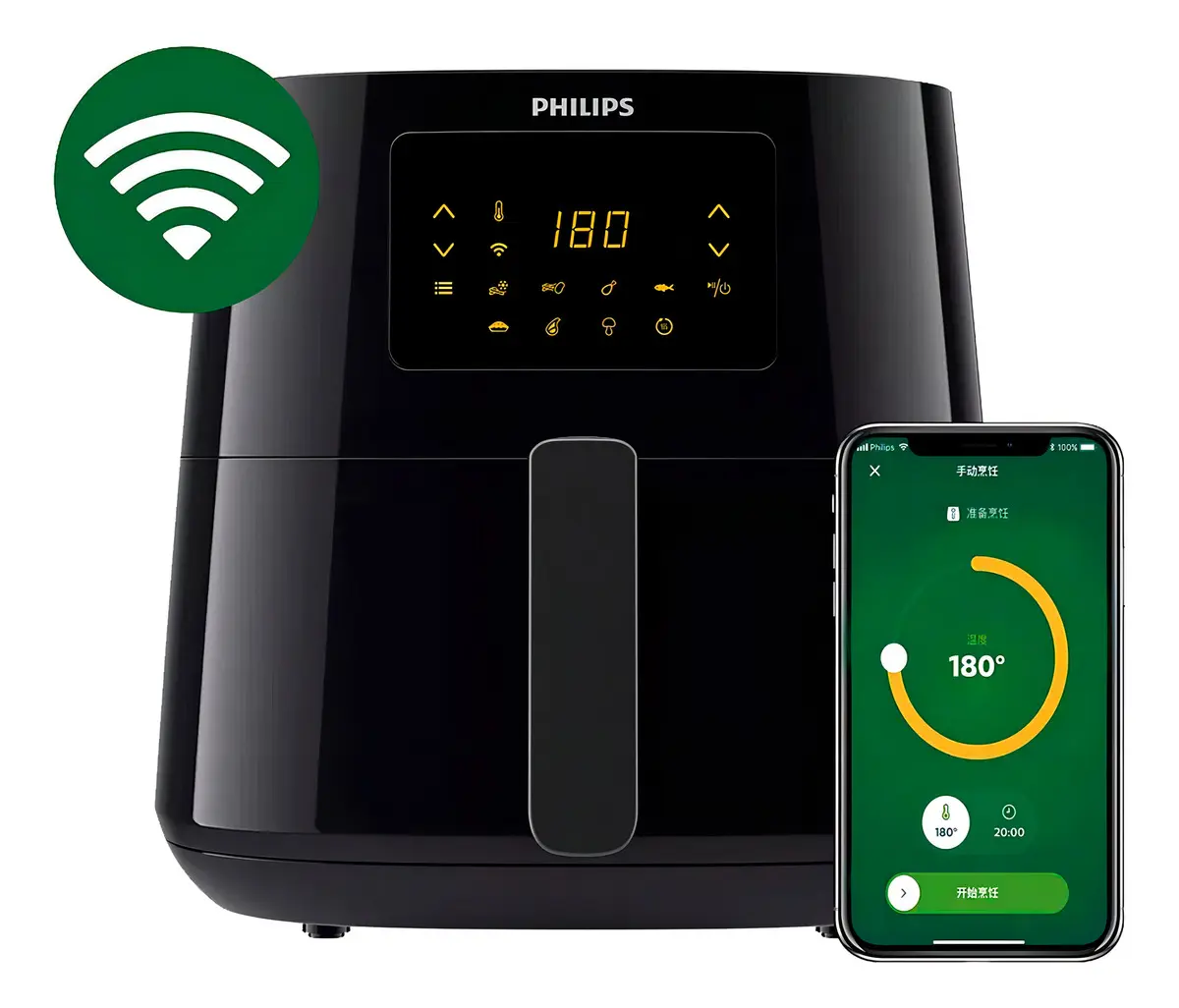 Airfryer HD9280/90 Essential XL color negro Philips