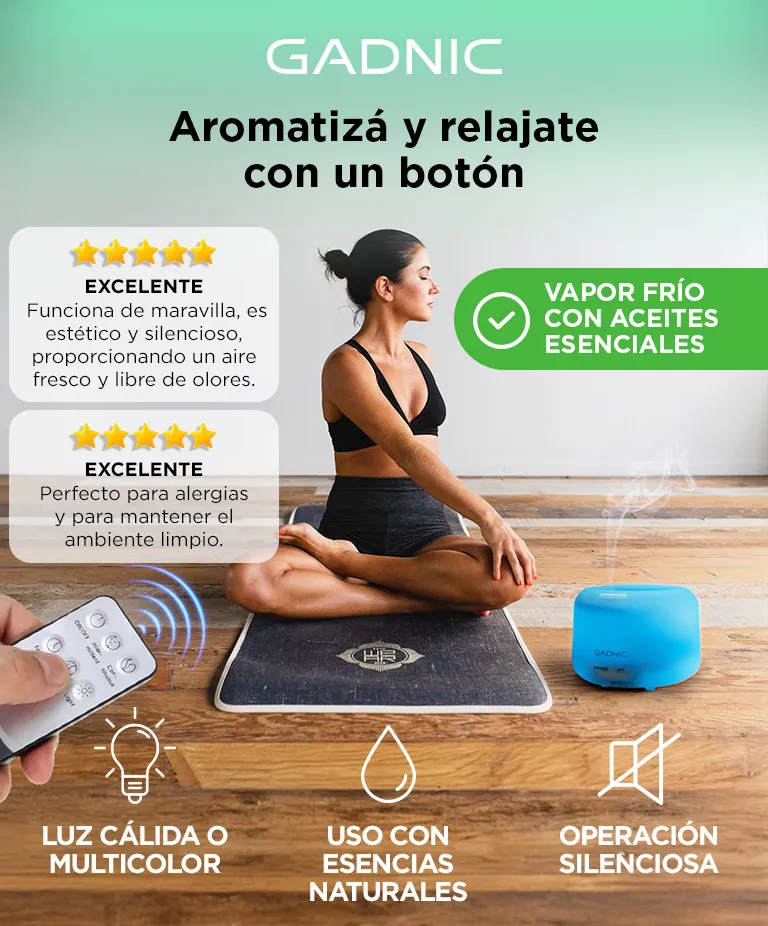 Difusor Aromatizador Gadnic DIFU0001 300ml — Aceites Esenciales — imagen 2