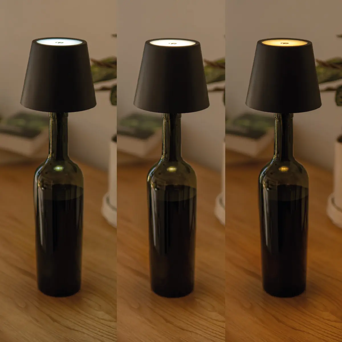 Velador Táctil LED Recargable Practiled USB Para Botella Mesa Luz Regulable — imagen 3