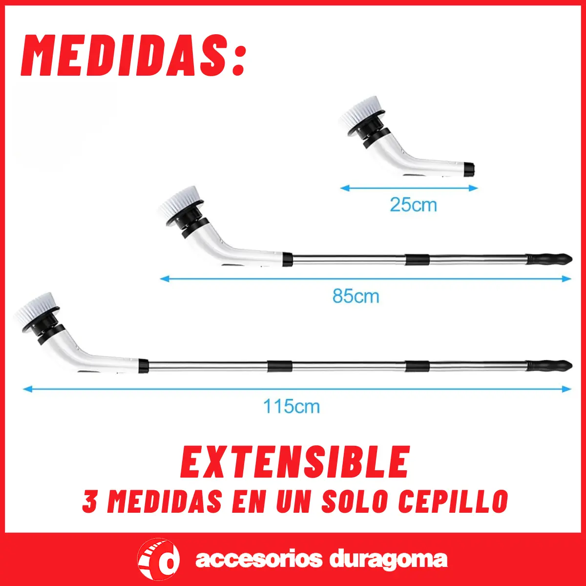 Cepillo Electrico Limpieza Piso Pared Recargable Usb 8 En 1 — imagen 3