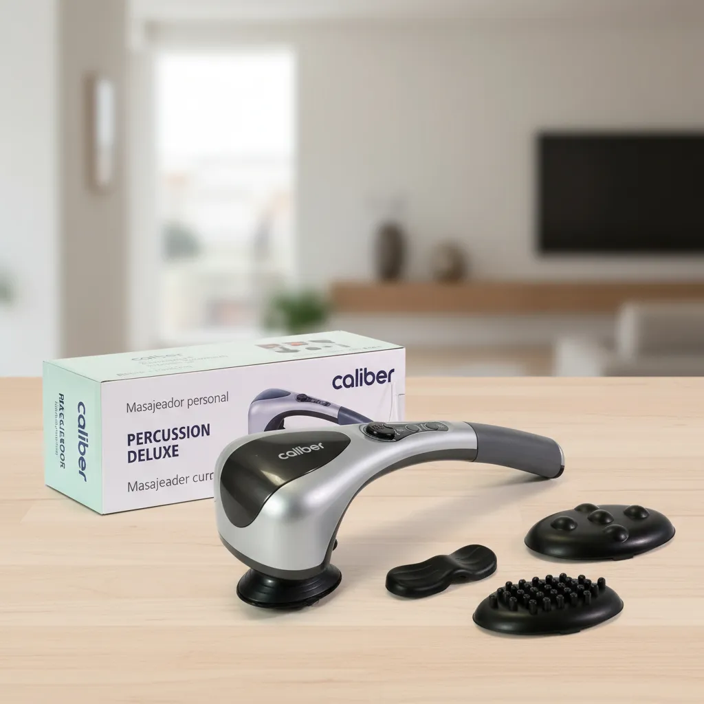 Masajeador Caliber Doble Cabezal Percutor Infrarrojo Premium — imagen 5