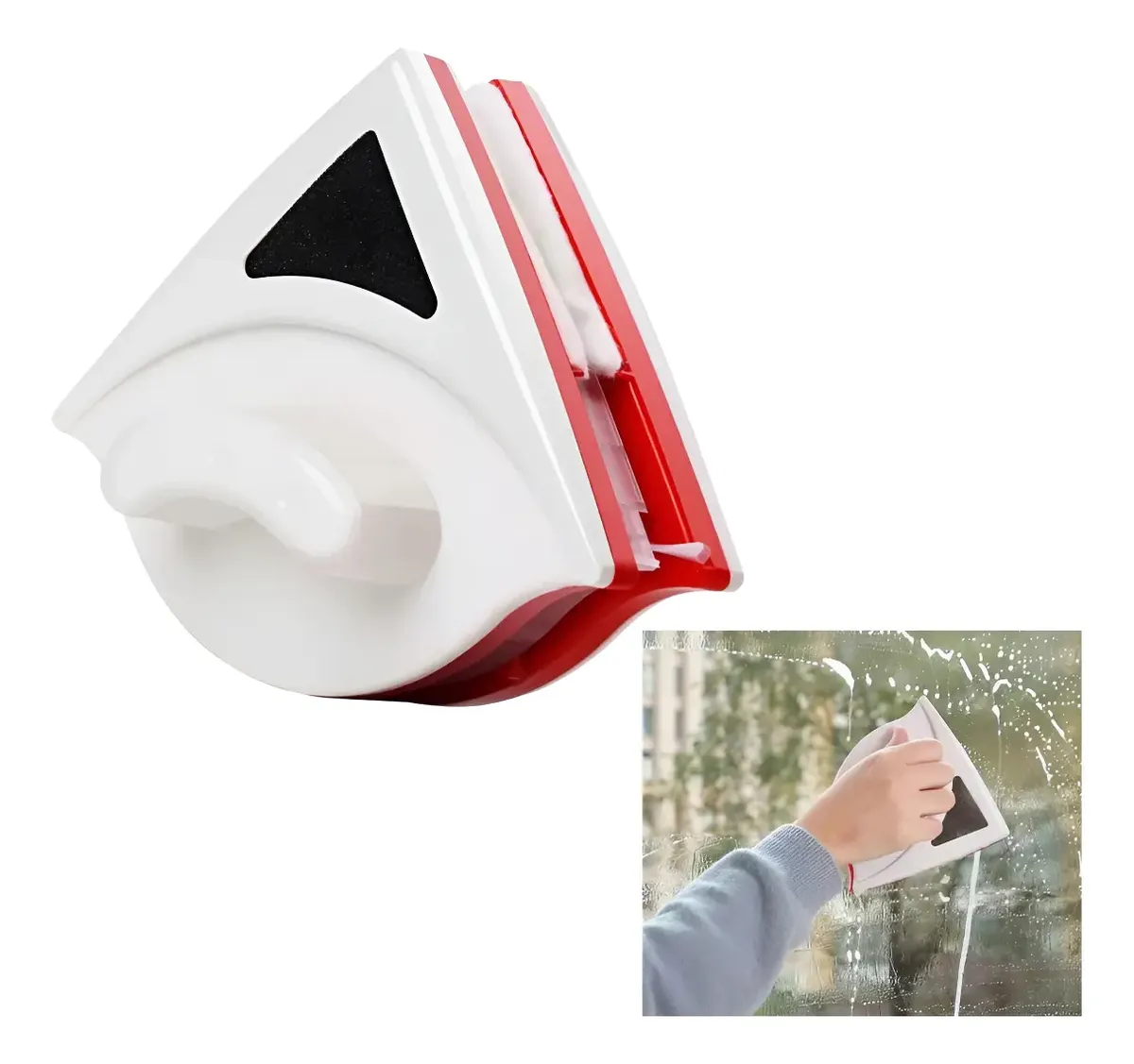 Limpia Vidrio Magnético Profesional Triangular Y Respuestos