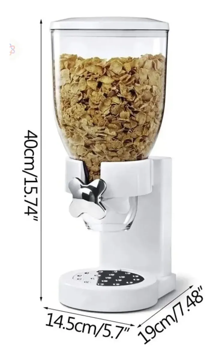 Dispensador de Cereales Sobremesa — Hermético, Dosificador Giratorio — imagen 3