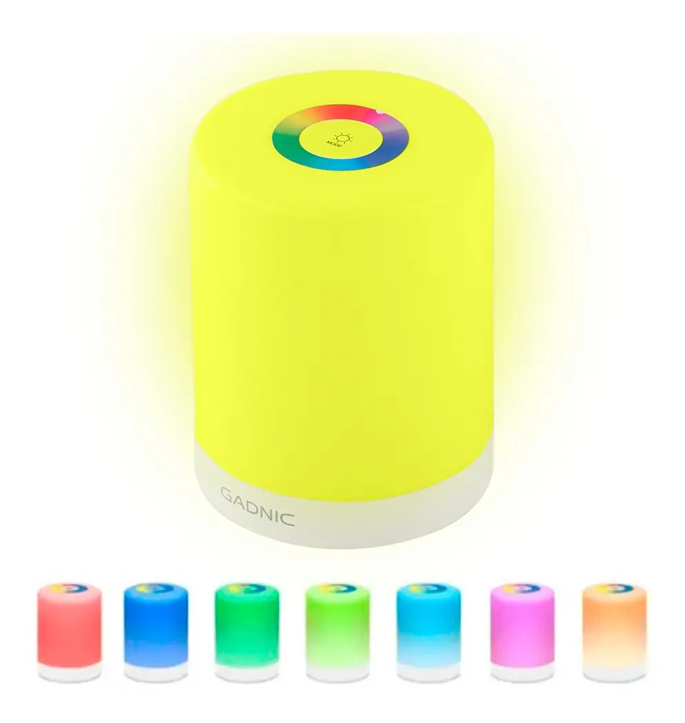 Velador Gadnic NI70 — Luz de Noche LED 7 Colores Recargable 24hs