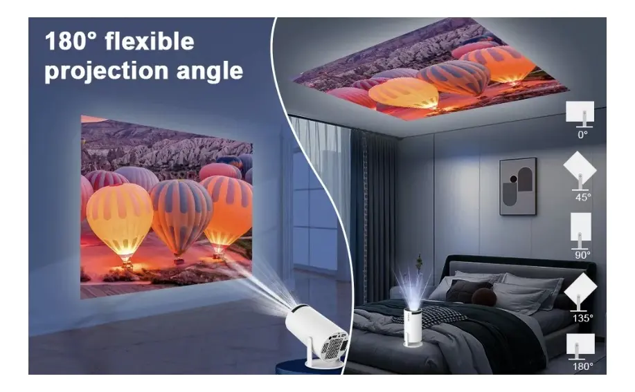 Proyector Led Smart Android 11 Fhd 4500 Lumenes Wifi Bt Color Blanco — imagen 7