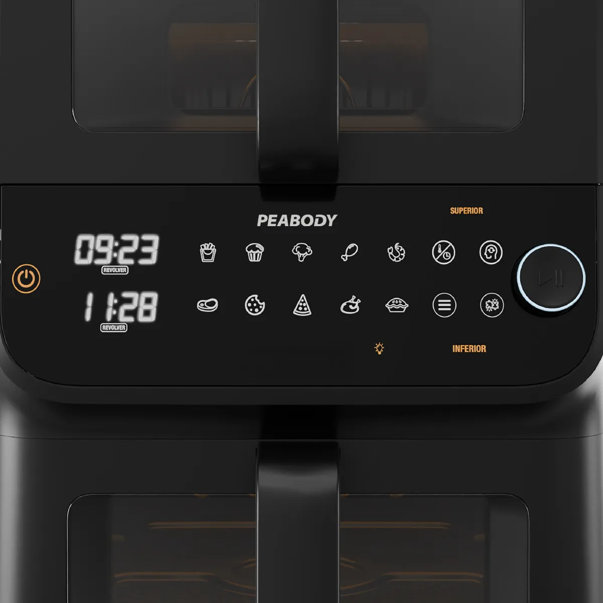 Freidora Doble Piso Pe-afdl102n Capacidad 10 L Peabody Negro — imagen 2