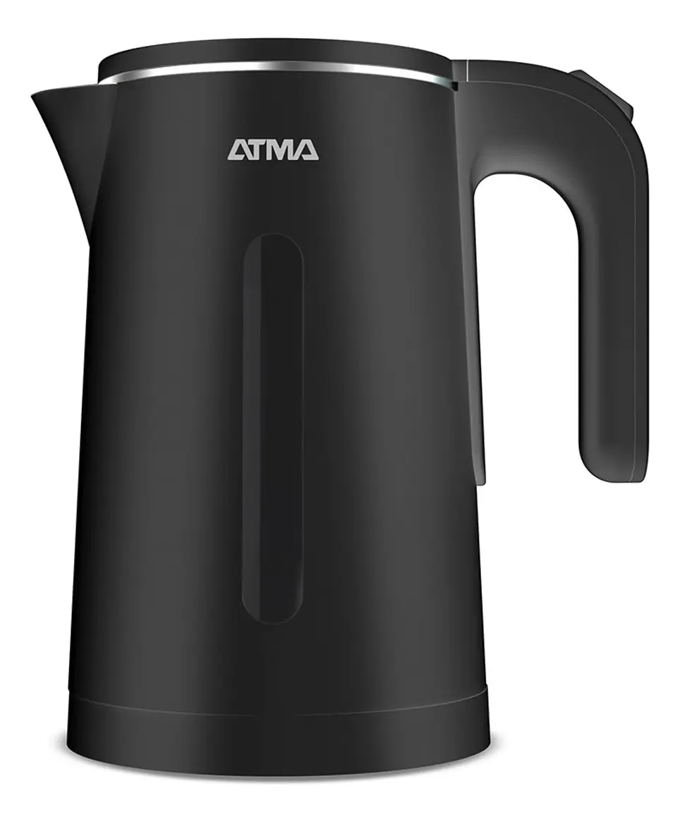 Pava Eléctrica ATMA Negra — Interior Acero Inoxidable, 1.8L, 1500W — imagen 2