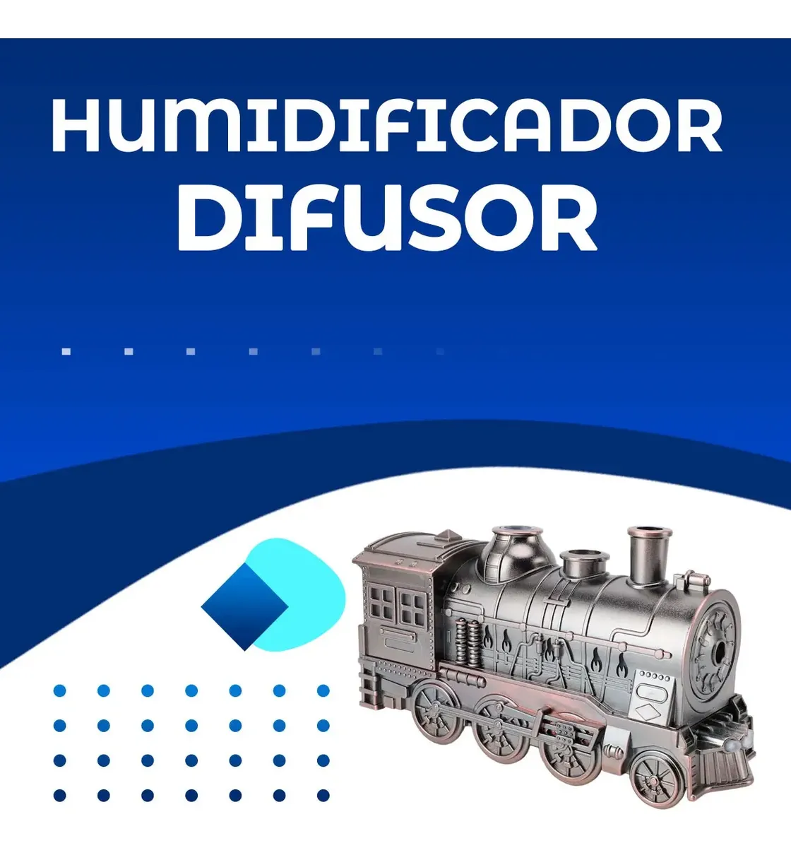 Difusor Aromatizador Humidificador Tren Locomotora 300ml — Electroland — imagen 2