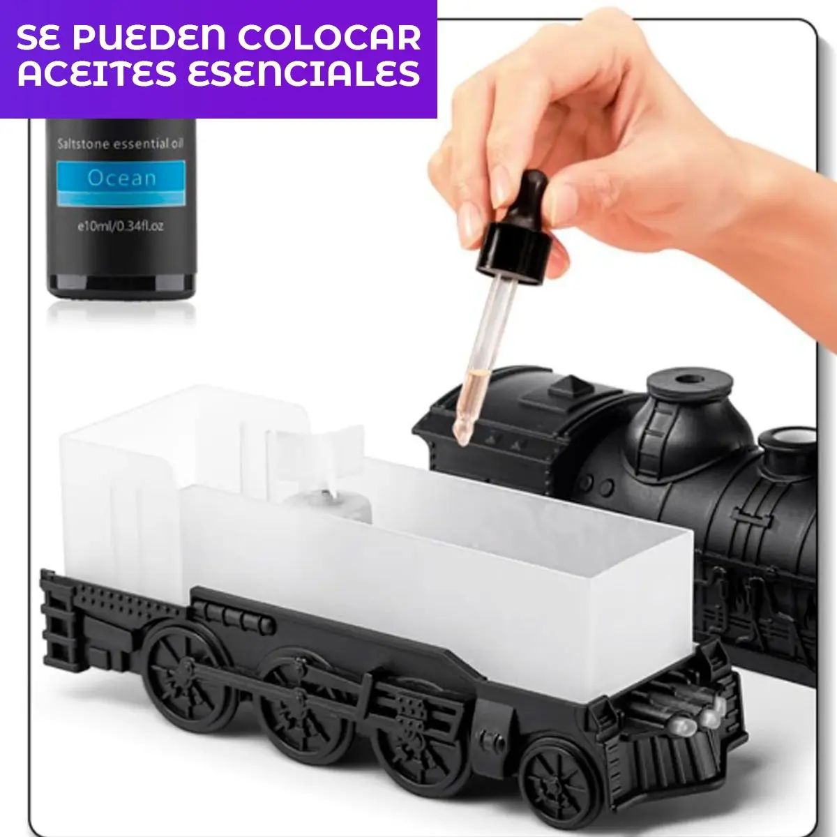 Difusor Aromatizador Humidificador Tren Locomotora 300ml — Electroland — imagen 5