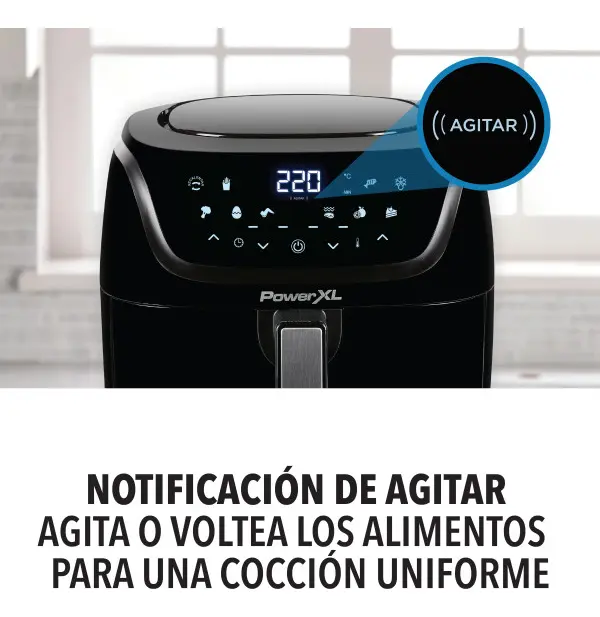 Freidora de aire PowerXL 3.8L 10 Funciones AF-E4001-AR Color Negro — imagen 5