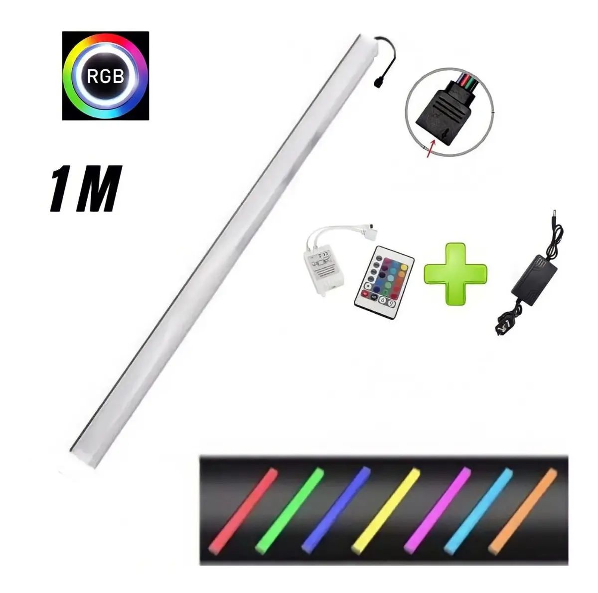 Tira LED Quiero Eso RGB 1M 5050 con Controlador y Fuente IP64 — imagen 4