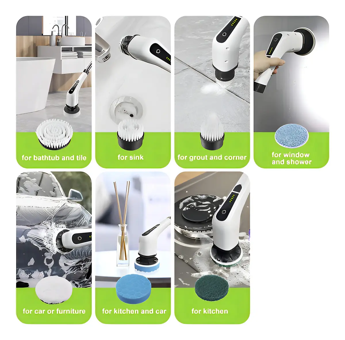 Cepillo Eléctrico Recargable Para Limpieza De Piso Lineal JT080350 - Blanco - Unidad - 1 — imagen 3