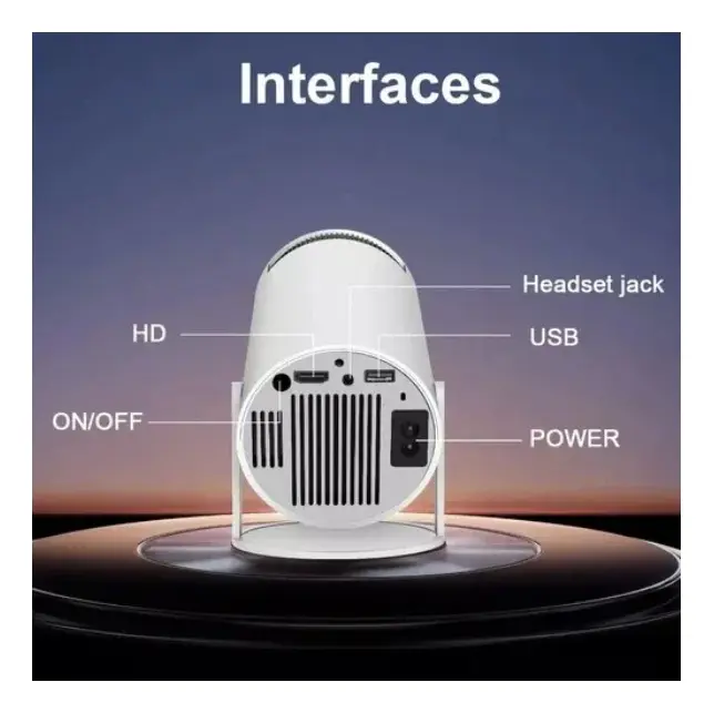 Proyector Led Smart Android 11 Fhd 4500 Lumenes Wifi Bt Color Blanco — imagen 3