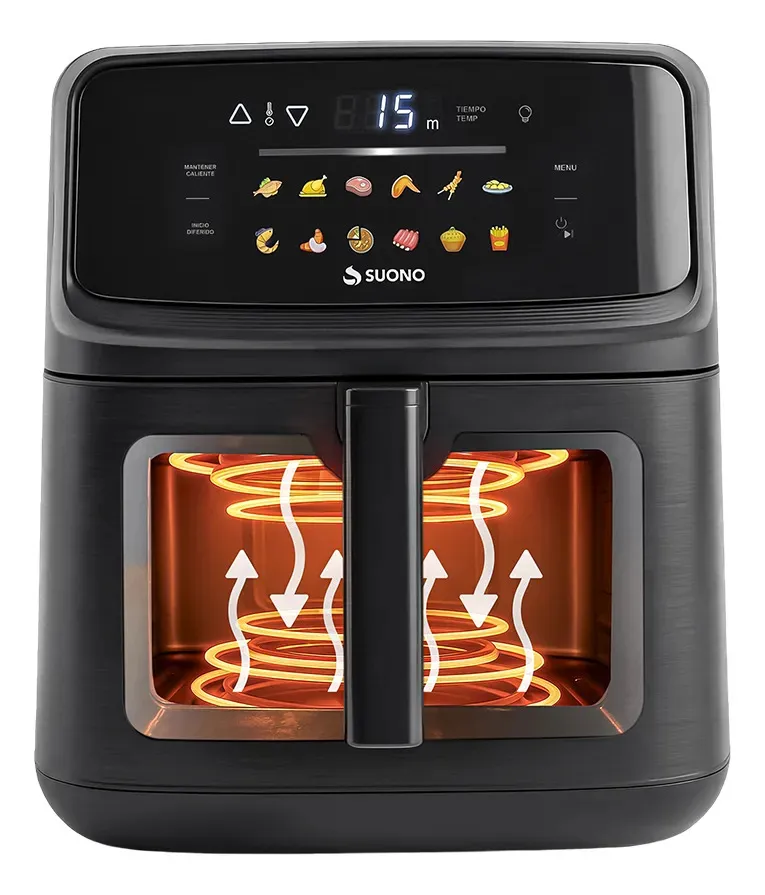 Airfryer Suono Digital Y Doble Resistencia 12 Programas 10l Negro