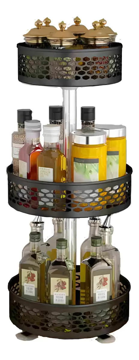 Especiero Organizador Triple Giratorio Alacena Cocina Baño