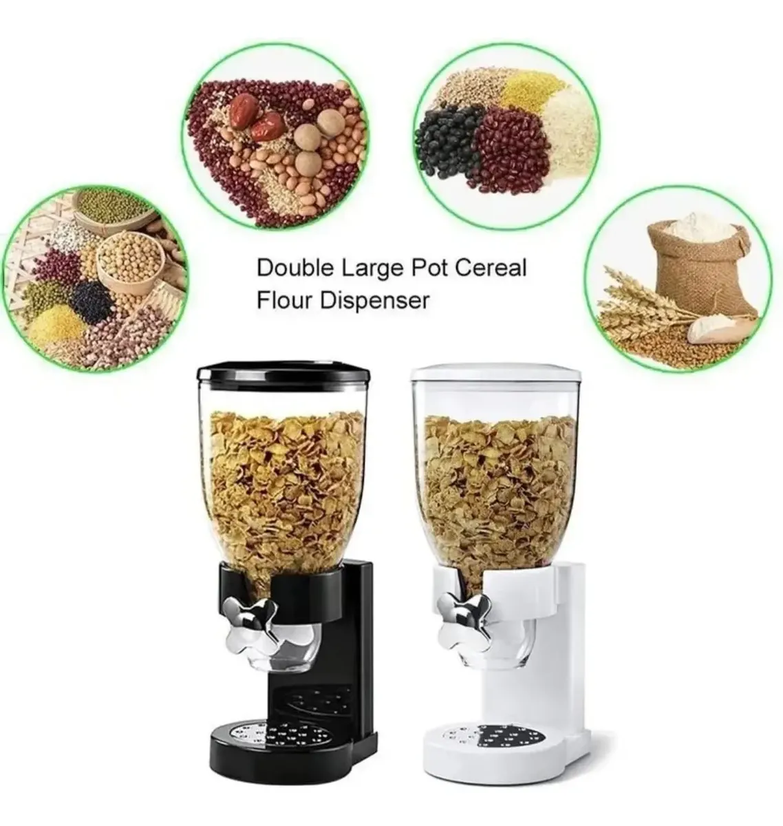 Dispensador de Cereales Sobremesa — Hermético, Dosificador Giratorio — imagen 4