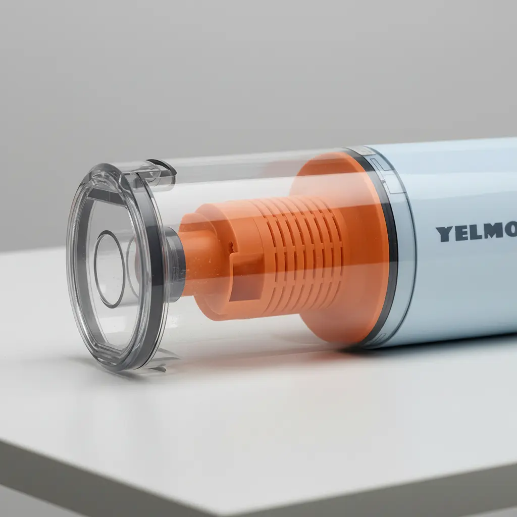 Aspiradora inalámbrica Yelmo As-3244 395ml Recargable USB - Celeste/naranja filtro HEPA — imagen 10
