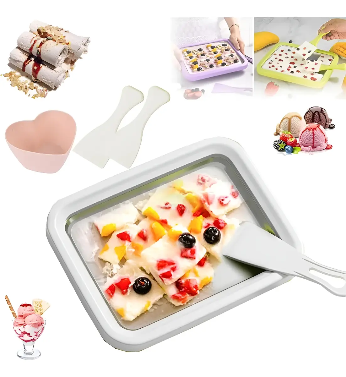 Fabricante De Helados, Ice Cream Rolls Maker