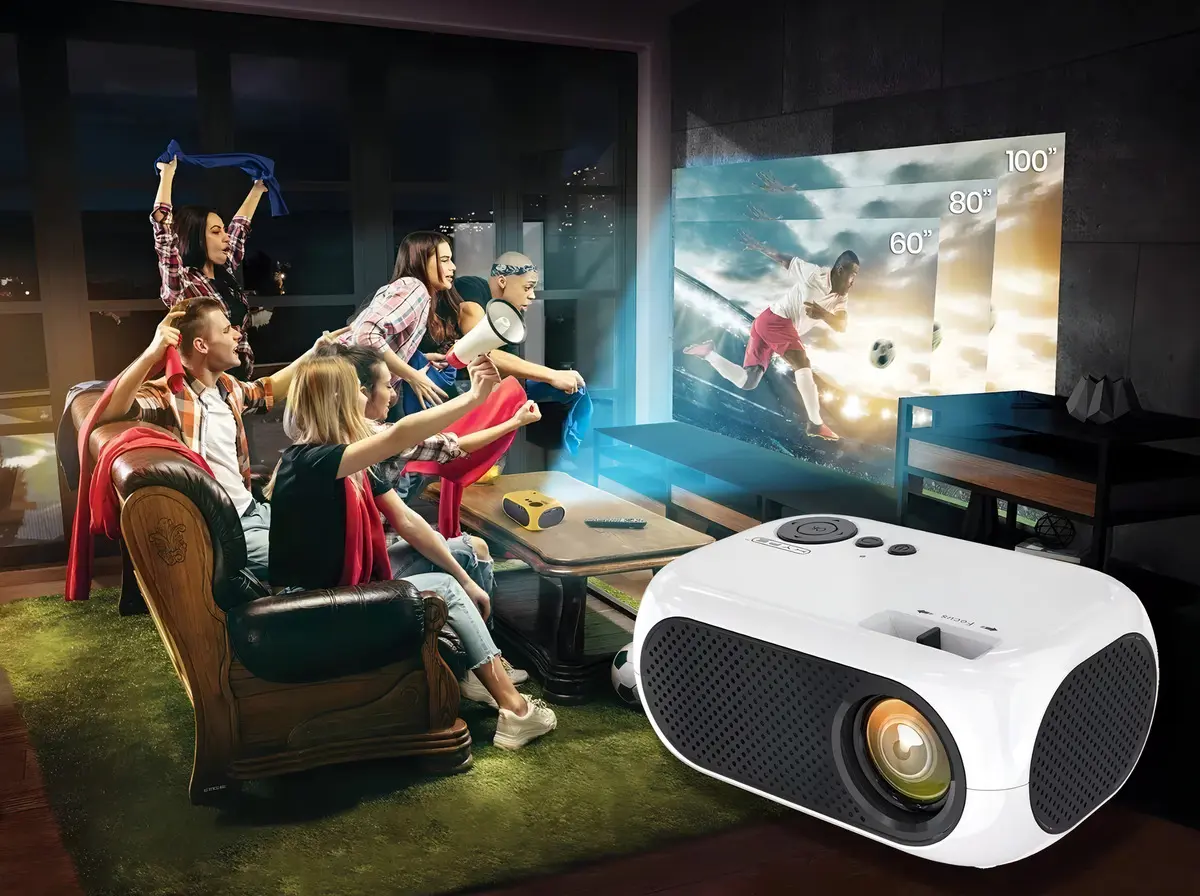 Mini Proyector Led Portatil 1200 Lumens Color Blanco — imagen 5