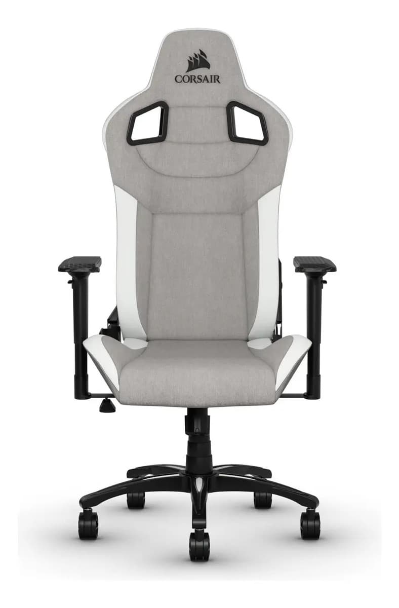 Silla De Escritorio Corsair T3 Rush Gamer Ergonómica Blanco y Gris Tela — imagen 2