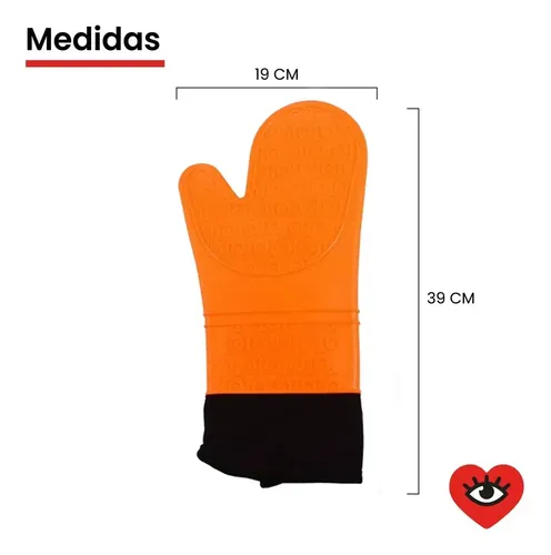 Guantes Manopla de Silicona Veoquiero — Pack x2, Doble Capa, hasta 230 °C — imagen 2