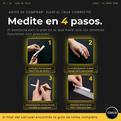 Anillo Inteligente Smart Ring Ignix K3 Titanio 5 ATM — imagen 2