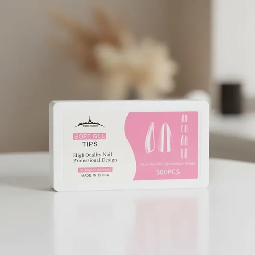 Tips Soft Gel Almendra Paris Night X500 En Caja — imagen 2